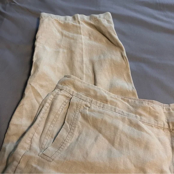 Eileen Fisher Linen Crop Pants - Picture 2 of 12